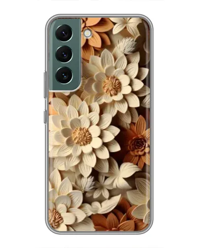 Чехол для Samsung Galaxy S22 Plus с картинкой «Бежевый флористический декор» Чехол для Samsung Galaxy S22 Plus с картинкой «Бежевый флористический декор»