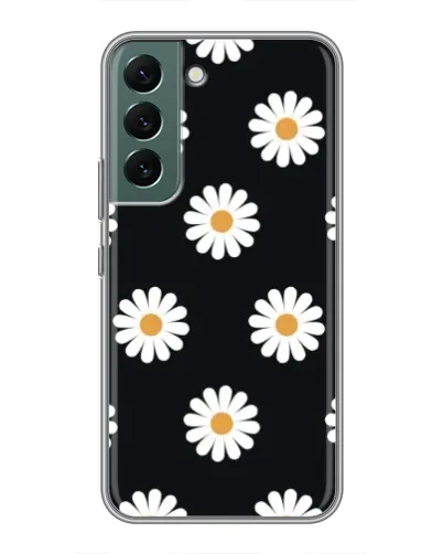 Чехол для Samsung Galaxy S22 Plus с картинкой «Ромашки на черном» Чехол для Samsung Galaxy S22 Plus с картинкой «Ромашки на черном»