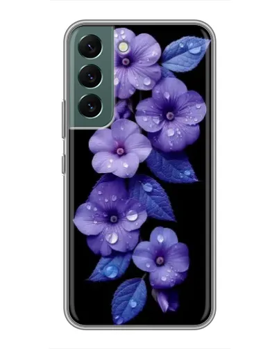 Чехол для Samsung Galaxy S22 Plus с картинкой «Фиолетовые цветы с росою» Чехол для Samsung Galaxy S22 Plus с картинкой «Фиолетовые цветы с росою»