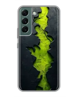 Чохол для Samsung Galaxy S22 Plus з картинкою «Салатовий розлом скелі»
