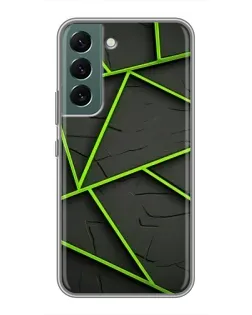 Чохол для Samsung Galaxy S22 Plus з картинкою «Зелені геометричні лінії»