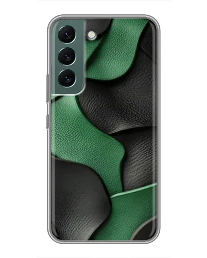 Чохол для Samsung Galaxy S22 Plus з картинкою «Зелені шкіряні хвилі» Чохол для Samsung Galaxy S22 Plus з картинкою «Зелені шкіряні хвилі»