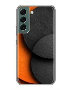 Чохол для Samsung Galaxy S22 Plus з картинкою «Геометрія помаранчевих кіл»