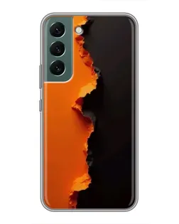 Чохол для Samsung Galaxy S22 Plus з картинкою «Помаранчевий розлом»