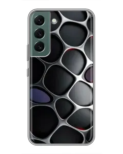 Чохол для Samsung Galaxy S22 Plus з картинкою «Об'ємна темна решітка»