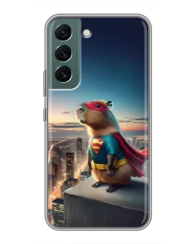 Чехол для Samsung Galaxy S22 Plus с картинкой «Капи-мен супергерой» Чехол для Samsung Galaxy S22 Plus с картинкой «Капи-мен супергерой»