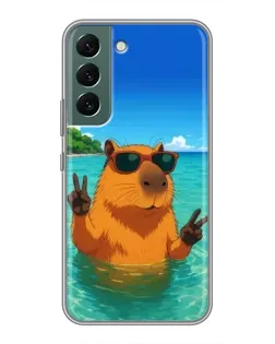 Чехол для Samsung Galaxy S22 Plus с картинкой «Морская капибара»
