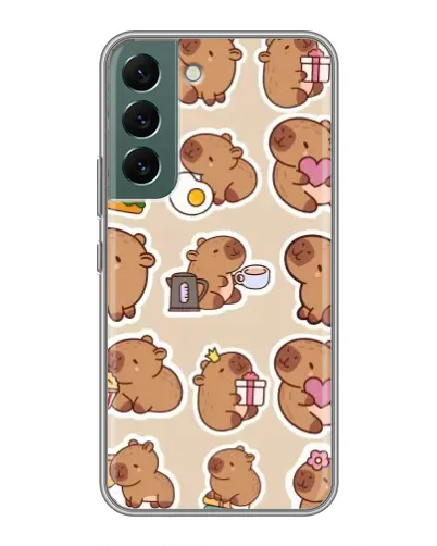 Чехол для Samsung Galaxy S22 Plus с картинкой «Капибары паттерн» Чехол для Samsung Galaxy S22 Plus с картинкой «Капибары паттерн»