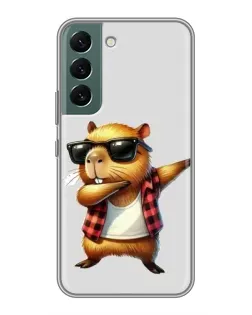 Чехол для Samsung Galaxy S22 Plus с картинкой «Капибара рэпер даб»