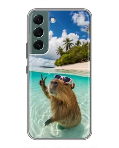 Чехол для Samsung Galaxy S22 Plus с картинкой «Капибара на море» Чехол для Samsung Galaxy S22 Plus с картинкой «Капибара на море»