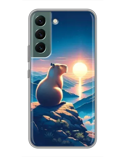 Чехол для Samsung Galaxy S22 Plus с картинкой «Закат солнца с капибарой» Чехол для Samsung Galaxy S22 Plus с картинкой «Закат солнца с капибарой»