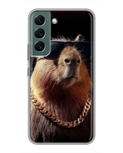 Чехол для Samsung Galaxy S22 Plus с картинкой «Капибара золотая цепь» Чехол для Samsung Galaxy S22 Plus с картинкой «Капибара золотая цепь»