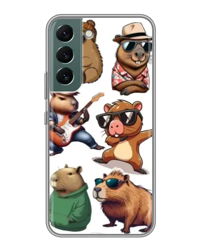 Чехол для Samsung Galaxy S22 Plus с картинкой «Крутые капибары музыканты» Чехол для Samsung Galaxy S22 Plus с картинкой «Крутые капибары музыканты»