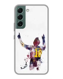 Чехол для Samsung Galaxy S22 Plus с картинкой «Акварельный Месси Барселона»