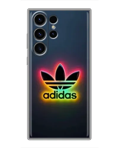 Чехол для Samsung Galaxy S22 Ultra с картинкой «Неоновый Adidas»