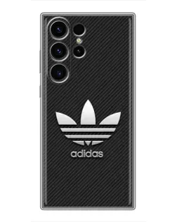 Чехол для Samsung Galaxy S22 Ultra с картинкой «Adidas Карбоновая текстура»