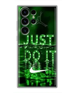 Чехол для Samsung Galaxy S22 Ultra с картинкой «Зеленый неоновый Nike» Чехол для Samsung Galaxy S22 Ultra с картинкой «Зеленый неоновый Nike»