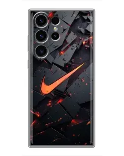 Чехол для Samsung Galaxy S22 Ultra с картинкой «Nike — эффект разломов» Чехол для Samsung Galaxy S22 Ultra с картинкой «Nike — эффект разломов»
