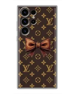 Чехол для Samsung Galaxy S22 Ultra с картинкой «LV с бантом»