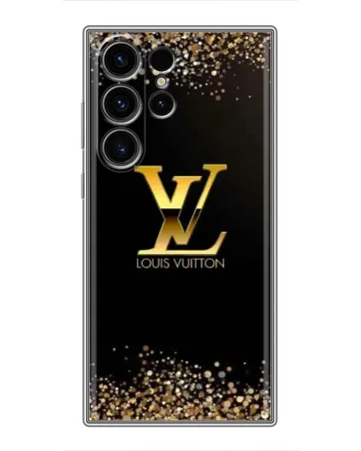 Чехол для Samsung Galaxy S22 Ultra с картинкой «LV — золотые искры»