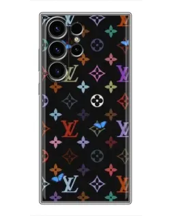 Чехол для Samsung Galaxy S22 Ultra с картинкой «Цветная монограмма LV»