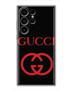 Чехол для Samsung Galaxy S22 Ultra с картинкой «Gucci — красный логотип» Чехол для Samsung Galaxy S22 Ultra с картинкой «Gucci — красный логотип»
