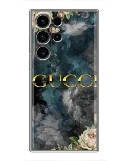 Чехол для Samsung Galaxy S22 Ultra с картинкой «Абстрактные цветы Gucci» Чехол для Samsung Galaxy S22 Ultra с картинкой «Абстрактные цветы Gucci»