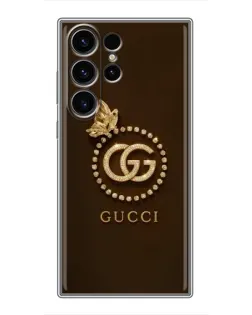 Чехол для Samsung Galaxy S22 Ultra с картинкой «Gucci — золотая бабочка» Чехол для Samsung Galaxy S22 Ultra с картинкой «Gucci — золотая бабочка»