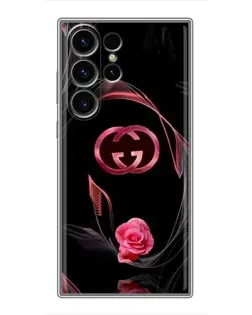 Чехол для Samsung Galaxy S22 Ultra с картинкой «Gucci — неоновая роза» Чехол для Samsung Galaxy S22 Ultra с картинкой «Gucci — неоновая роза»