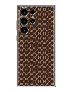Чехол для Samsung Galaxy S22 Ultra с картинкой «Gucci — шоколадная сетка» Чехол для Samsung Galaxy S22 Ultra с картинкой «Gucci — шоколадная сетка»
