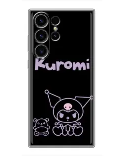 Чехол для Samsung Galaxy S22 Ultra с картинкой «Kuromi — черный минимализм»