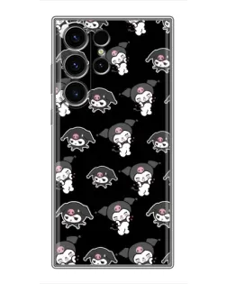 Чехол для Samsung Galaxy S22 Ultra с картинкой «Черный паттерн Kuromi» Чехол для Samsung Galaxy S22 Ultra с картинкой «Черный паттерн Kuromi»
