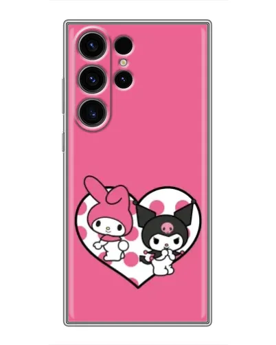 Чехол для Samsung Galaxy S22 Ultra с картинкой «Kuromi и My Melody»