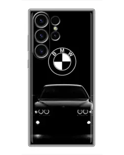 Чехол для Samsung Galaxy S22 Ultra с картинкой «BMW — взгляд из темноты» Чехол для Samsung Galaxy S22 Ultra с картинкой «BMW — взгляд из темноты»
