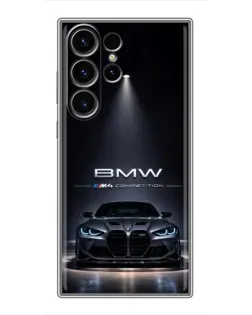 Чехол для Samsung Galaxy S22 Ultra с картинкой «BMW сквозь ночной город» Чехол для Samsung Galaxy S22 Ultra с картинкой «BMW сквозь ночной город»