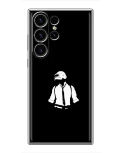 Чехол для Samsung Galaxy S22 Ultra с картинкой «PUBG — белый шлем»