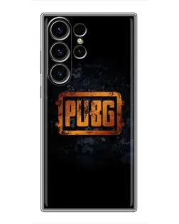 Чехол для Samsung Galaxy S22 Ultra с картинкой «PUBG — золотой логотип»