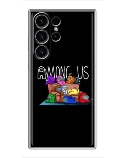 Чехол для Samsung Galaxy S22 Ultra с картинкой «Логотип Among Us»