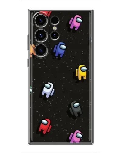 Чехол для Samsung Galaxy S22 Ultra с картинкой «Космический паттерн Among Us»