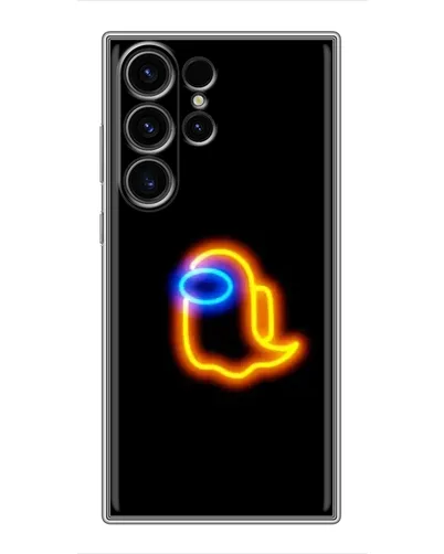 Чехол для Samsung Galaxy S22 Ultra с картинкой «Among Us неоновое сияние»