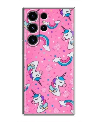 Чехол для Samsung Galaxy S22 Ultra с картинкой «Unicorn паттерн розовый» Чехол для Samsung Galaxy S22 Ultra с картинкой «Unicorn паттерн розовый»