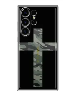 Чехол для Samsung Galaxy S22 Ultra с картинкой «Милитари Крест»