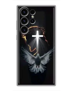 Чехол для Samsung Galaxy S22 Ultra с картинкой «Голубь и Свет»