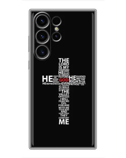 Чехол для Samsung Galaxy S22 Ultra с картинкой «Текстовый крест» Чехол для Samsung Galaxy S22 Ultra с картинкой «Текстовый крест»