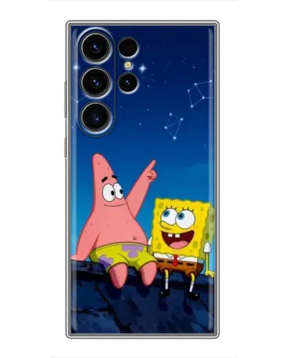 Чехол для Samsung Galaxy S22 Ultra с картинкой «Губка Боб и Патрик ночью» Чехол для Samsung Galaxy S22 Ultra с картинкой «Губка Боб и Патрик ночью»