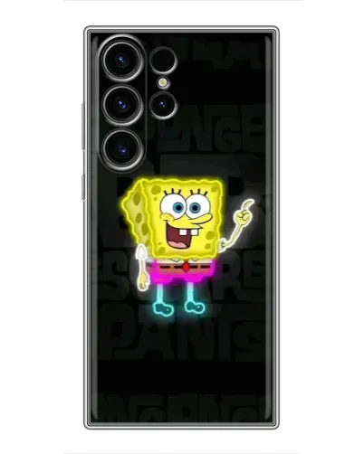 Чехол для Samsung Galaxy S22 Ultra с картинкой «Неоновый Губка Боб» Чехол для Samsung Galaxy S22 Ultra с картинкой «Неоновый Губка Боб»