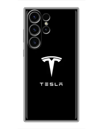 Чехол для Samsung Galaxy S22 Ultra с картинкой «Tesla White Logo» Чехол для Samsung Galaxy S22 Ultra с картинкой «Tesla White Logo»