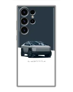 Чехол для Samsung Galaxy S22 Ultra с картинкой «Серебристый Cybertruck Tesla» Чехол для Samsung Galaxy S22 Ultra с картинкой «Серебристый Cybertruck Tesla»