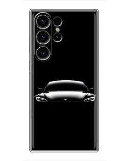 Чехол для Samsung Galaxy S22 Ultra с картинкой «Фары Tesla Night» Чехол для Samsung Galaxy S22 Ultra с картинкой «Фары Tesla Night»
