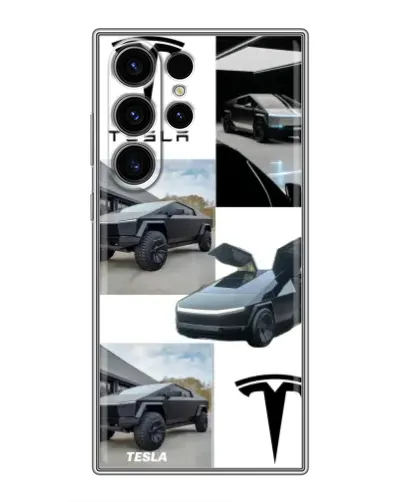 Чехол для Samsung Galaxy S22 Ultra с картинкой «Коллаж Cybertruck Tesla» Чехол для Samsung Galaxy S22 Ultra с картинкой «Коллаж Cybertruck Tesla»